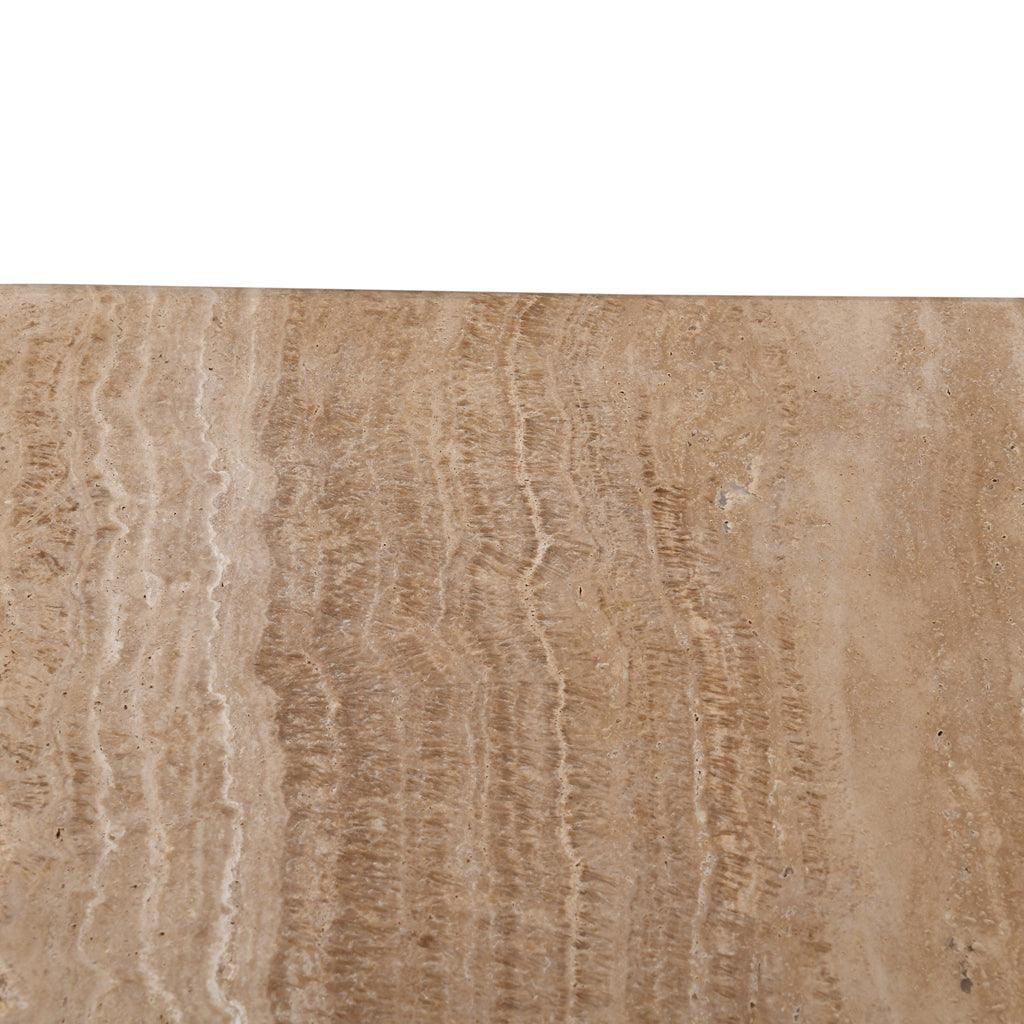 CST8712-RB 50cm Travertine Top Side Table - Natural - Furniture Castle