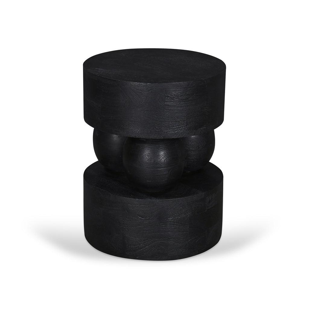 CST8721-RB 40cm Round Side Table - Black - Furniture Castle