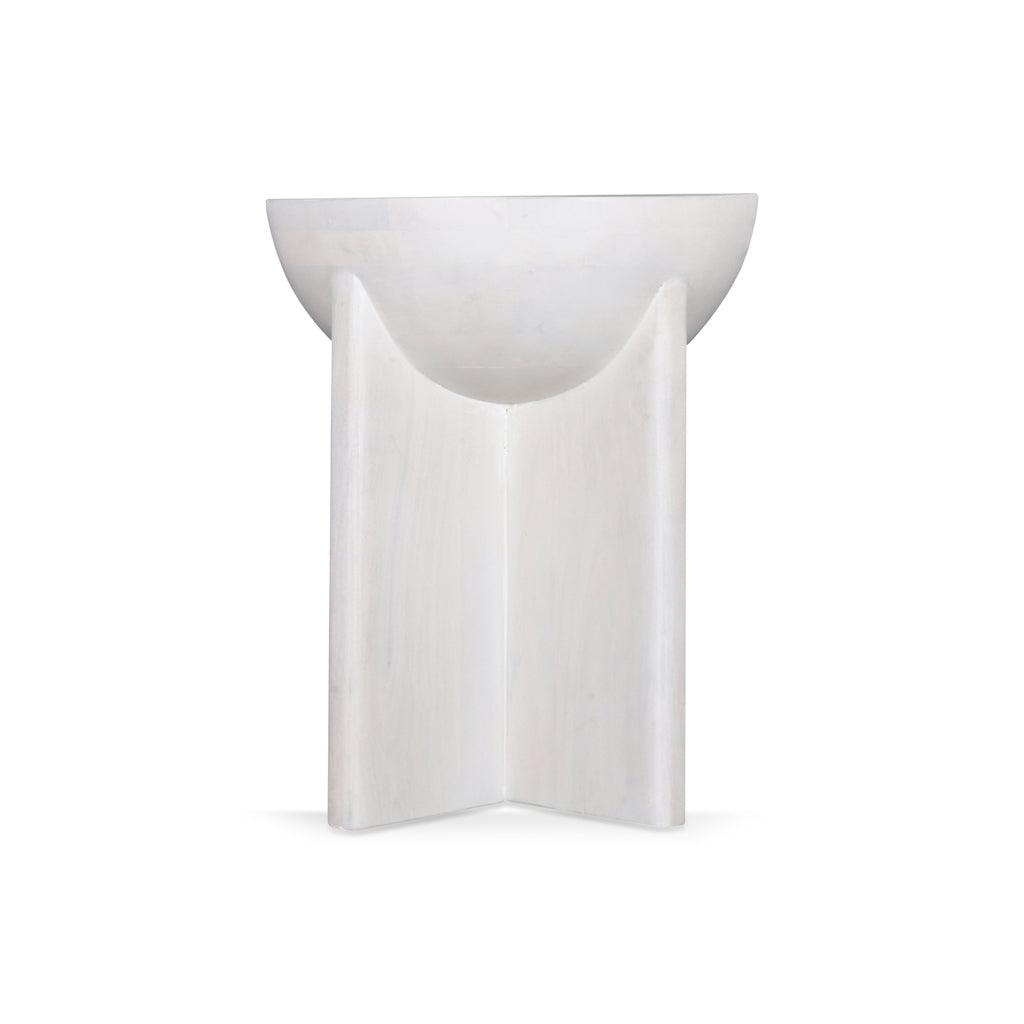CST8725-RB 40cm Round Side Table - Cafe White - Furniture Castle