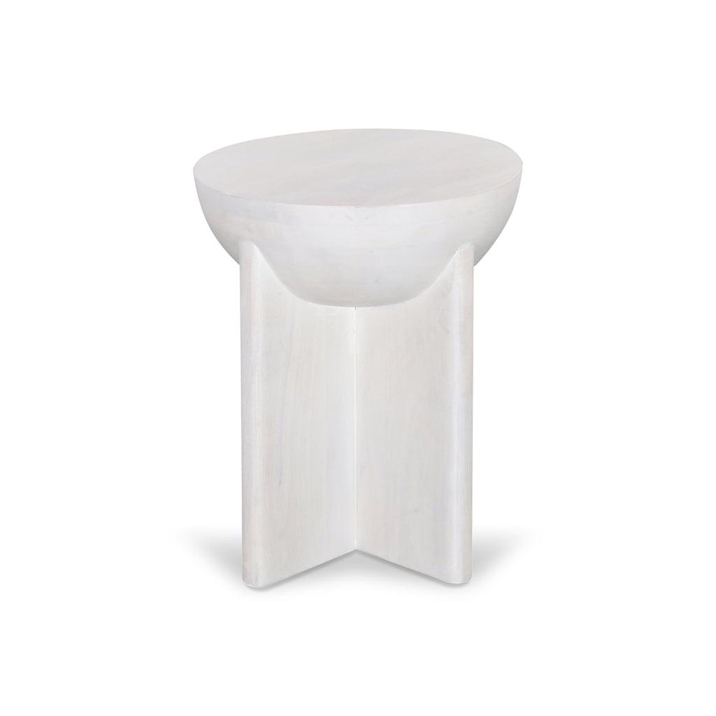 CST8725-RB 40cm Round Side Table - Cafe White - Furniture Castle