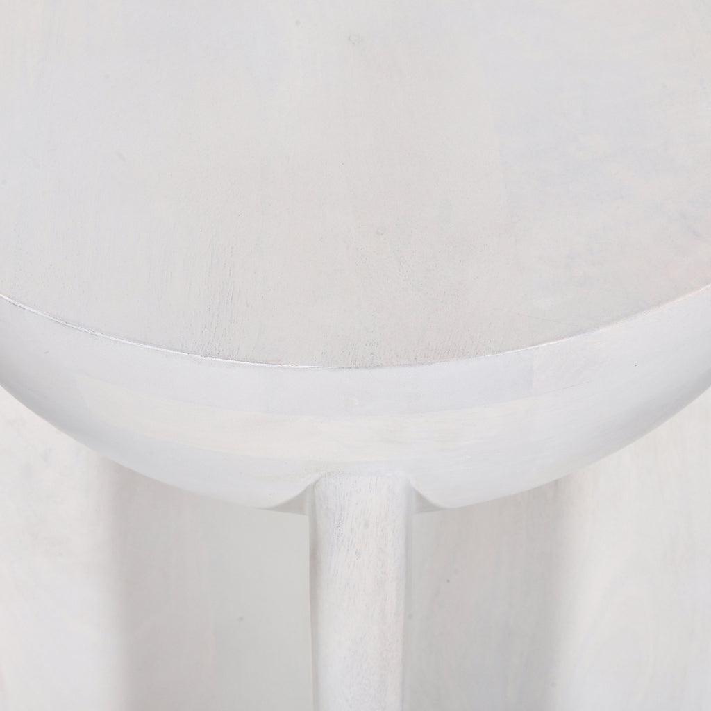 CST8725-RB 40cm Round Side Table - Cafe White - Furniture Castle