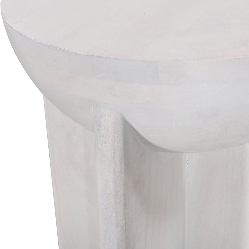 CST8725-RB 40cm Round Side Table - Cafe White - Furniture Castle
