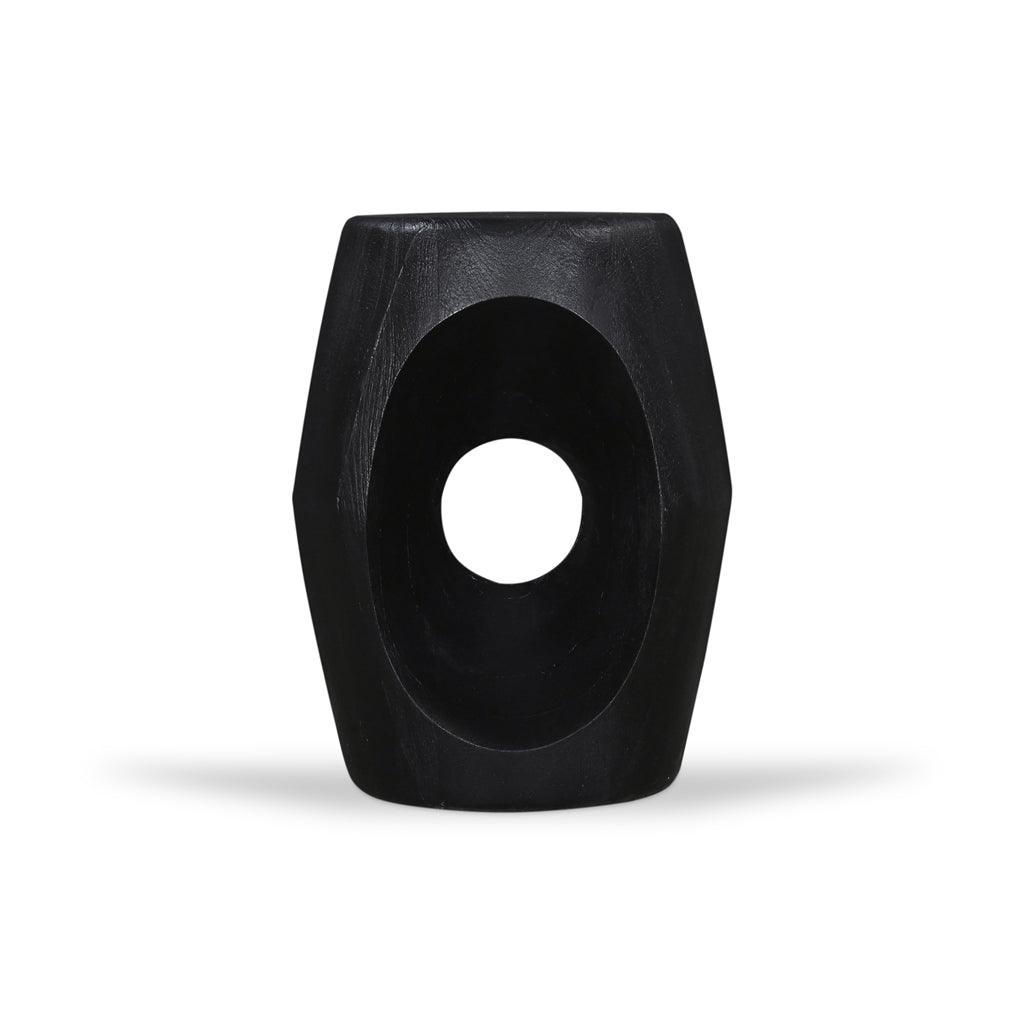 CST8730-RB 40cm Round Side Table - Full Black - Furniture Castle