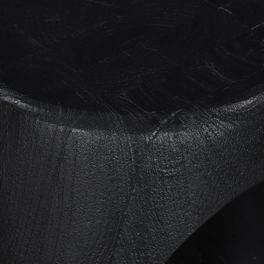 CST8730-RB 40cm Round Side Table - Full Black - Furniture Castle