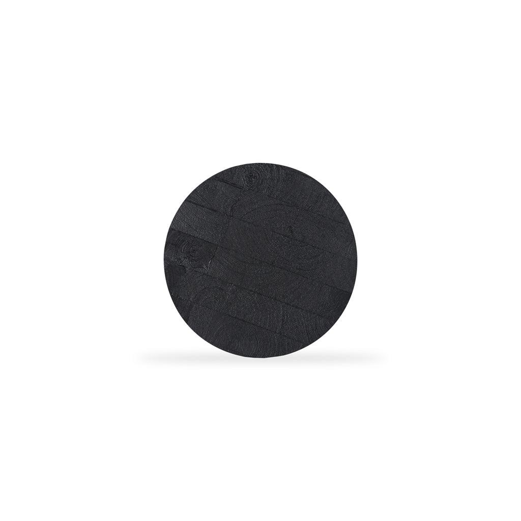 CST8730-RB 40cm Round Side Table - Full Black - Furniture Castle