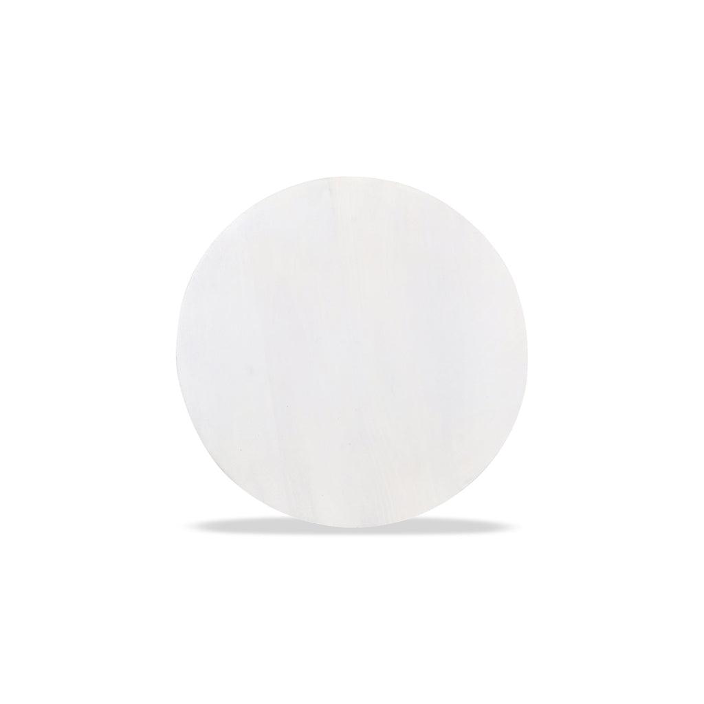 CST8731-RB 38cm Round Side Table - Cafe White - Furniture Castle