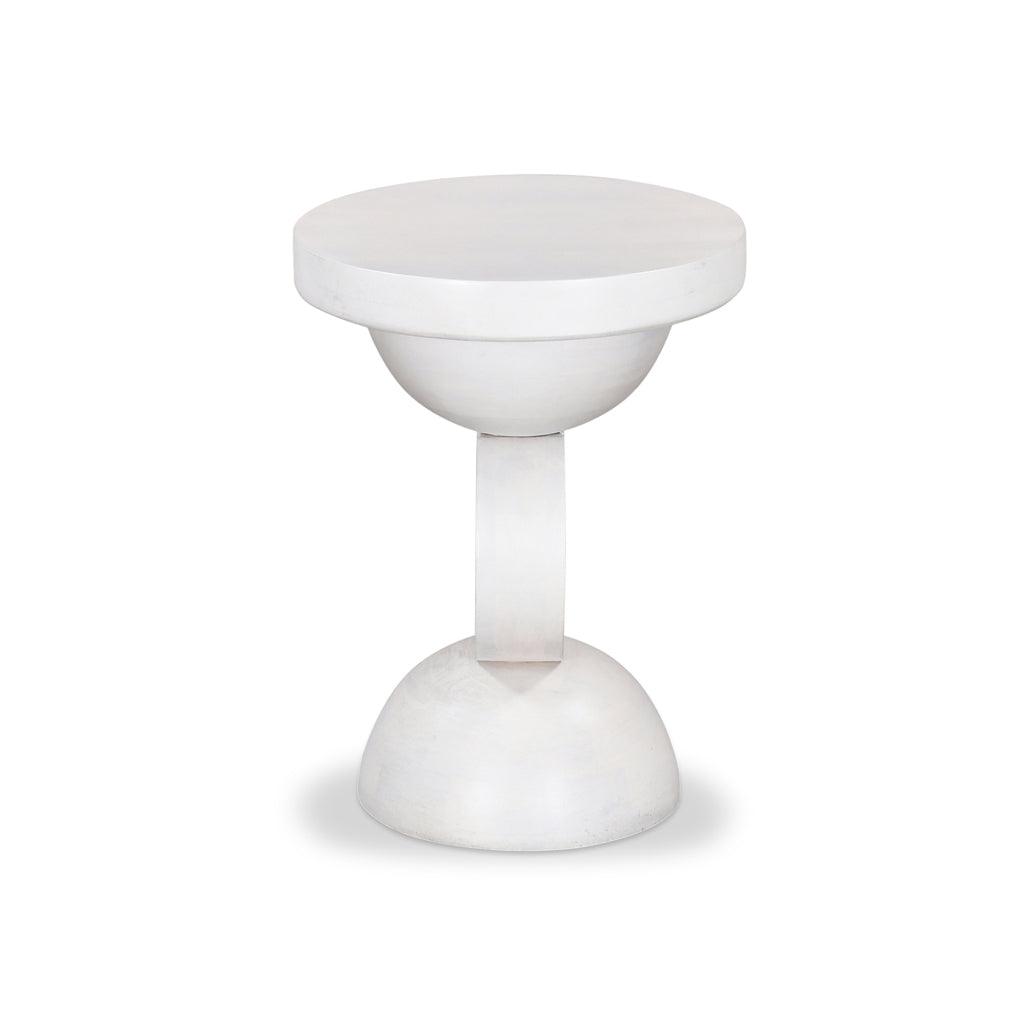 CST8731-RB 38cm Round Side Table - Cafe White - Furniture Castle