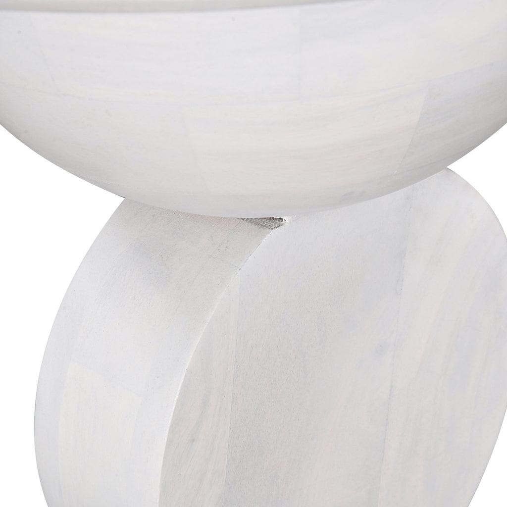 CST8731-RB 38cm Round Side Table - Cafe White - Furniture Castle