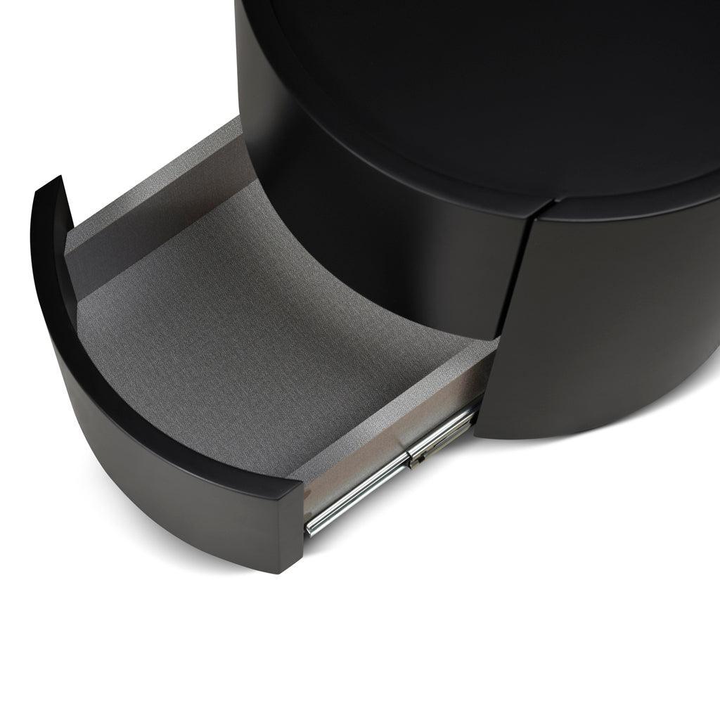 CST8850-IG Bedside Table - Full Matte Black - Furniture Castle
