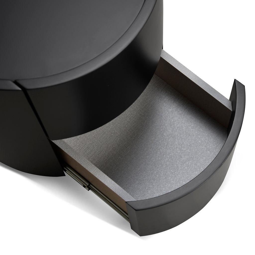 CST8850-IG Bedside Table - Full Matte Black - Furniture Castle
