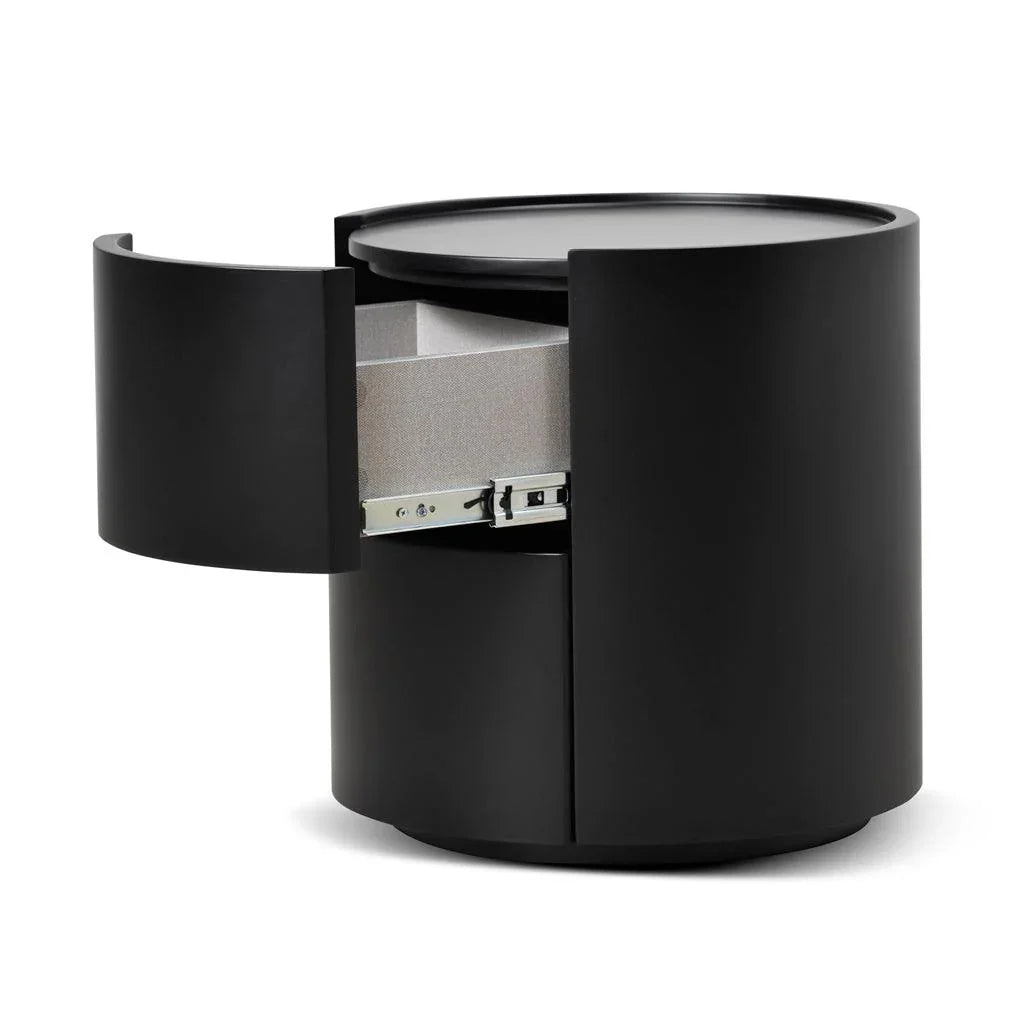 CST8850-IG Bedside Table - Full Matte Black - Furniture Castle