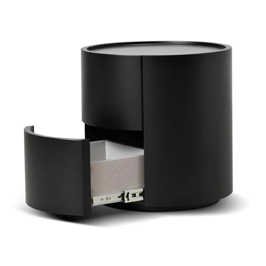 CST8850-IG Bedside Table - Full Matte Black - Furniture Castle