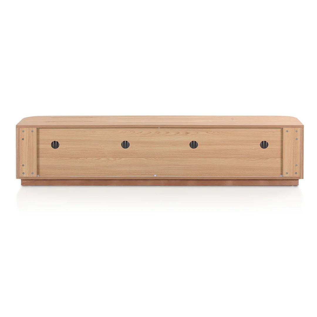 Curved 2m TV Unit - Natural - Furniture Castle