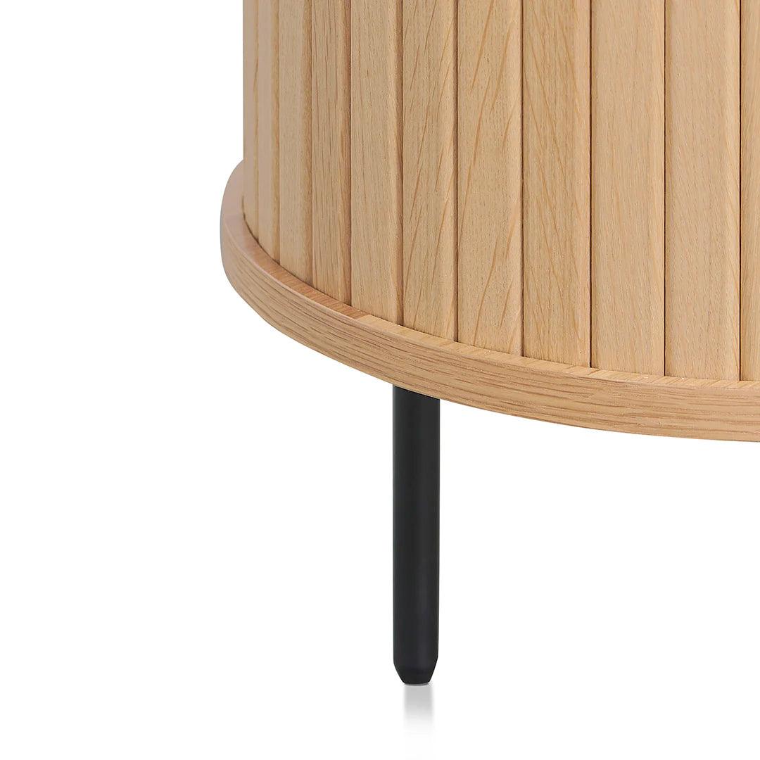 Curved Wooden Storage Cabinet - Natural - Furniture Castle