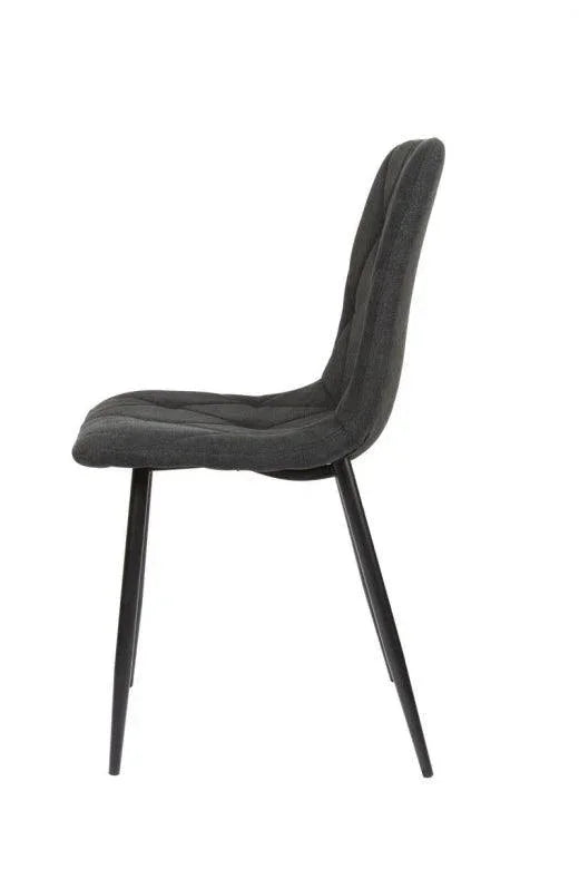 Den Dining Chair Charcoal Set of 2 - Furniture Castle