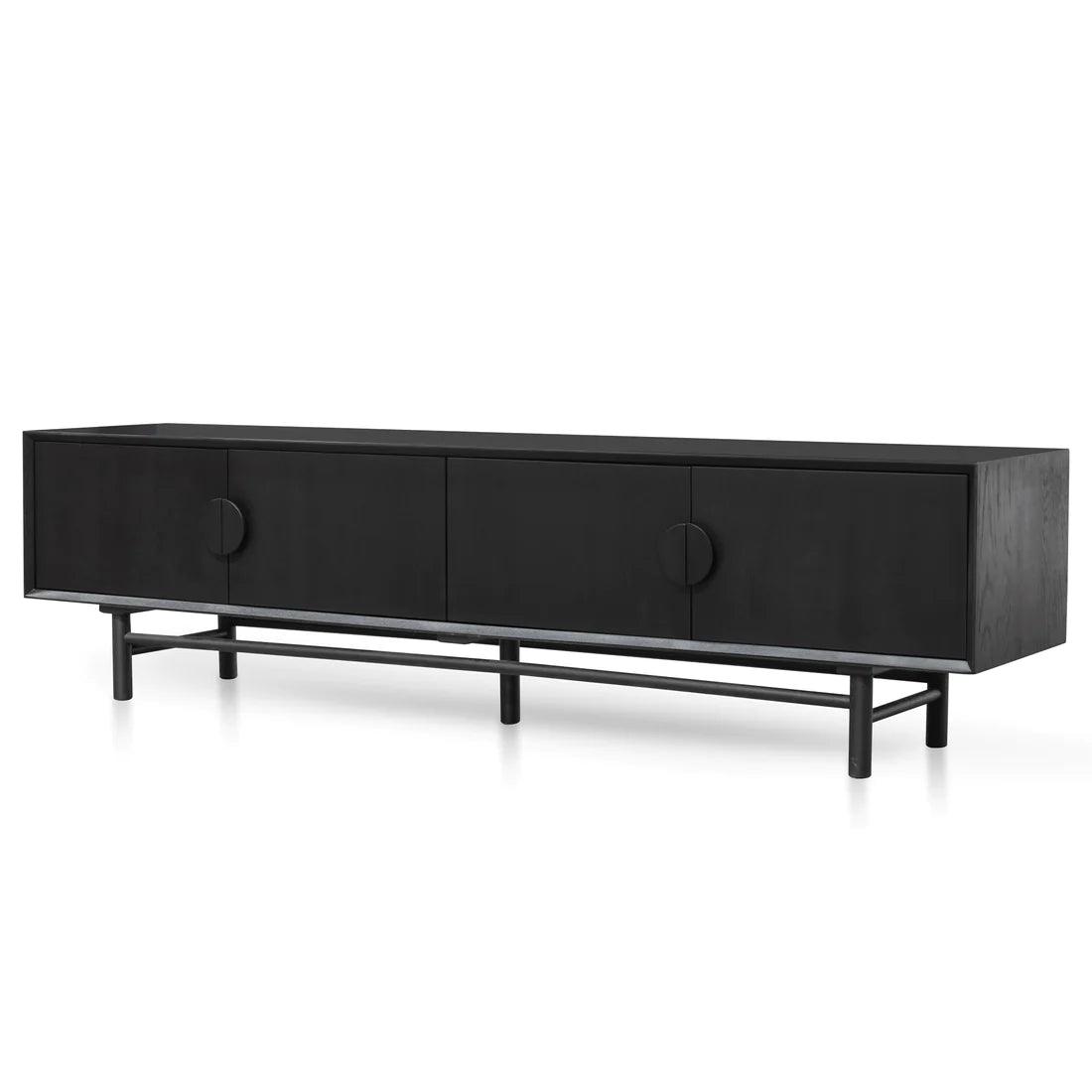 Eddie 2.1m Entertainment TV Unit - Black - Furniture Castle