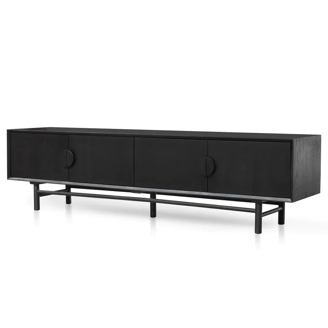 Eddie 2.1m Entertainment TV Unit - Black - Furniture Castle