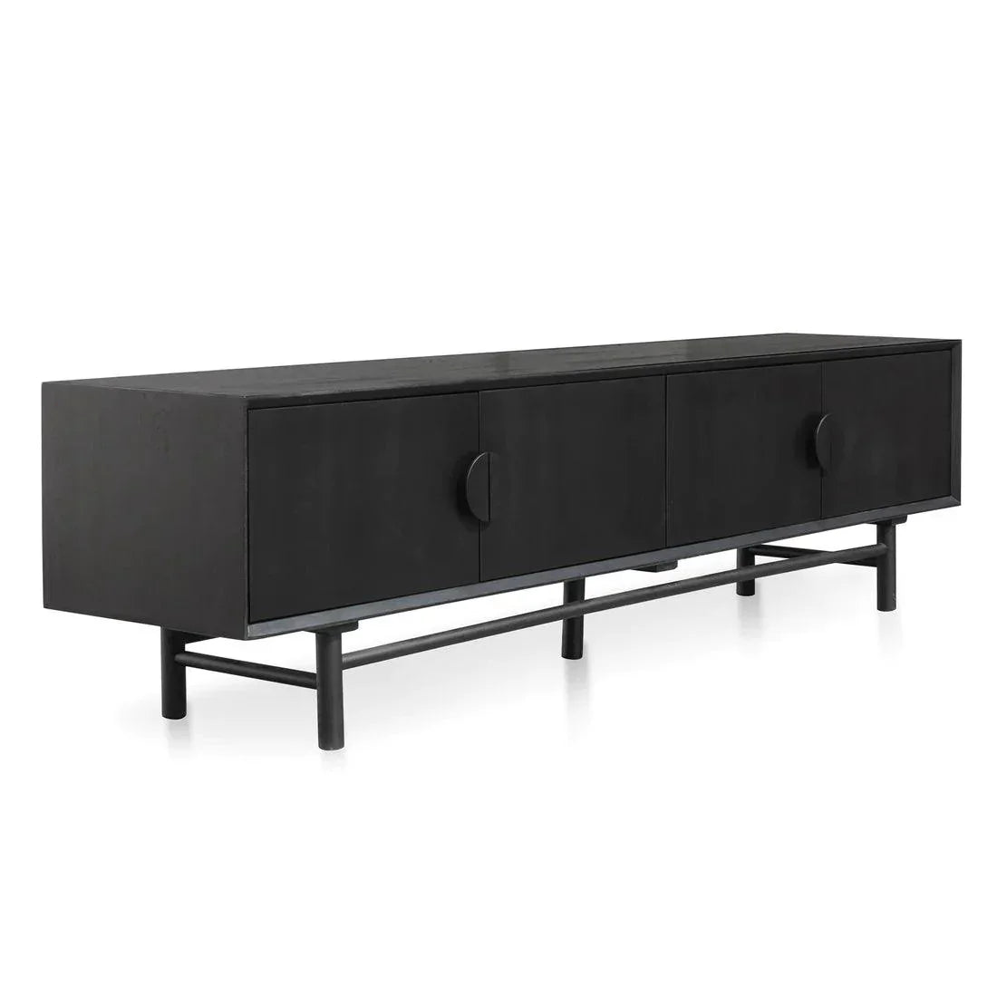 Eddie 2.1m Entertainment TV Unit - Black - Furniture Castle
