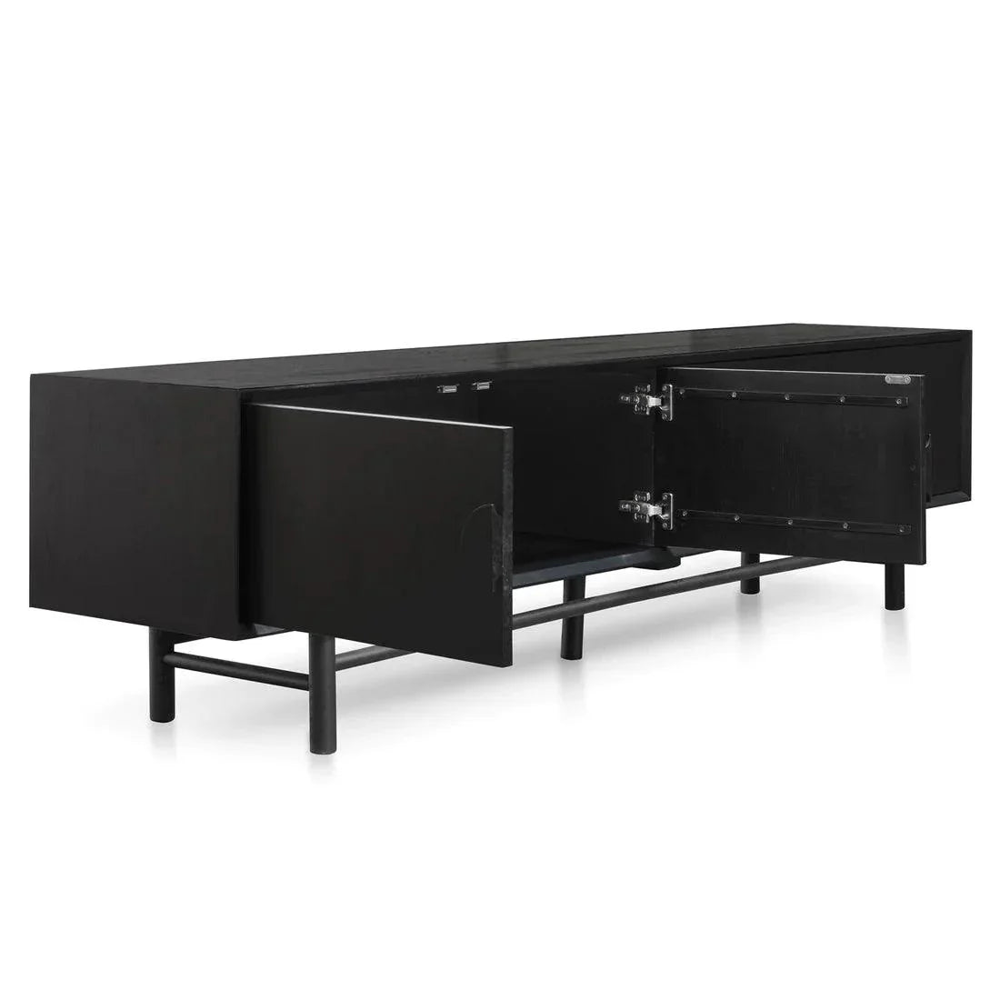 Eddie 2.1m Entertainment TV Unit - Black - Furniture Castle