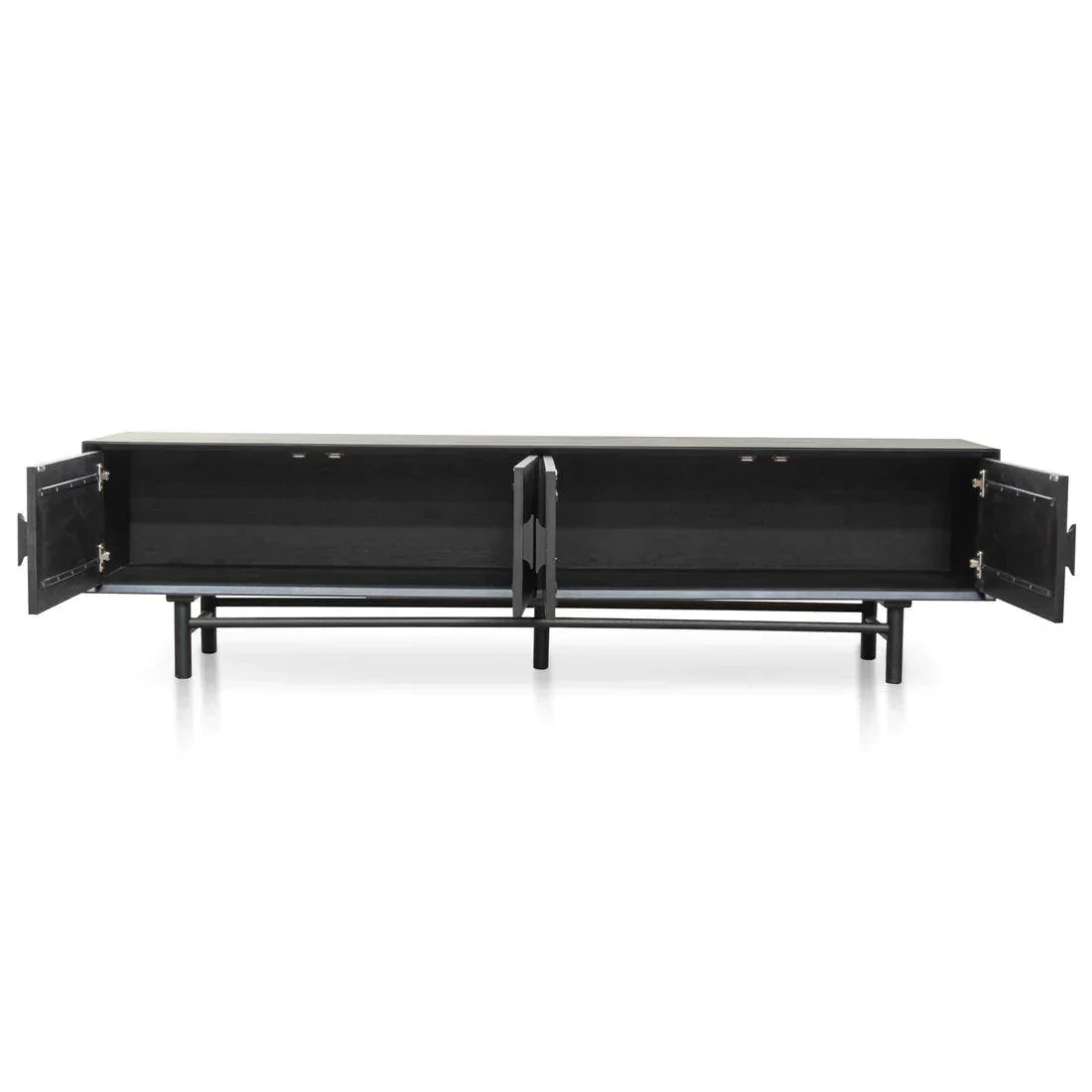Eddie 2.1m Entertainment TV Unit - Black - Furniture Castle