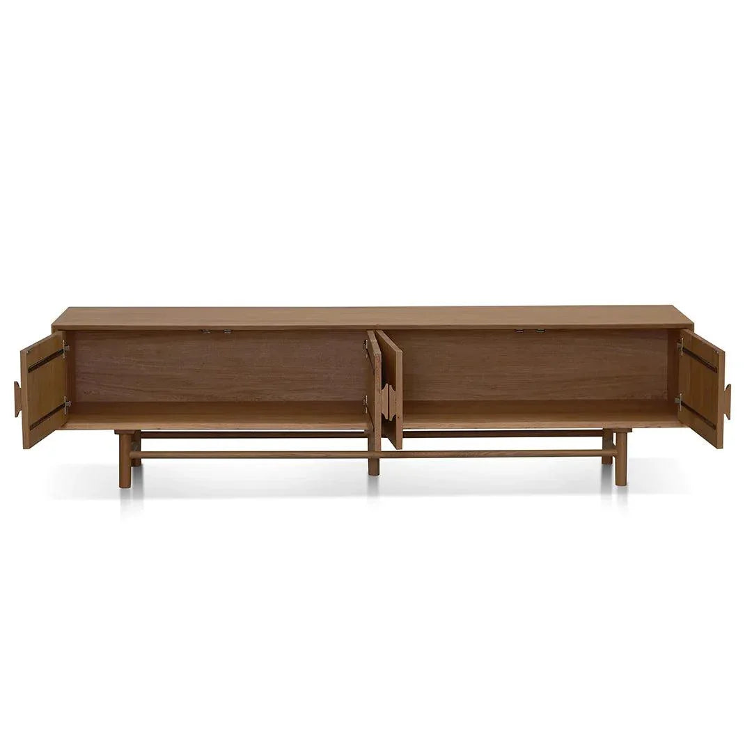 Eddie 2.1m Entertainment TV Unit - Natural - Furniture Castle