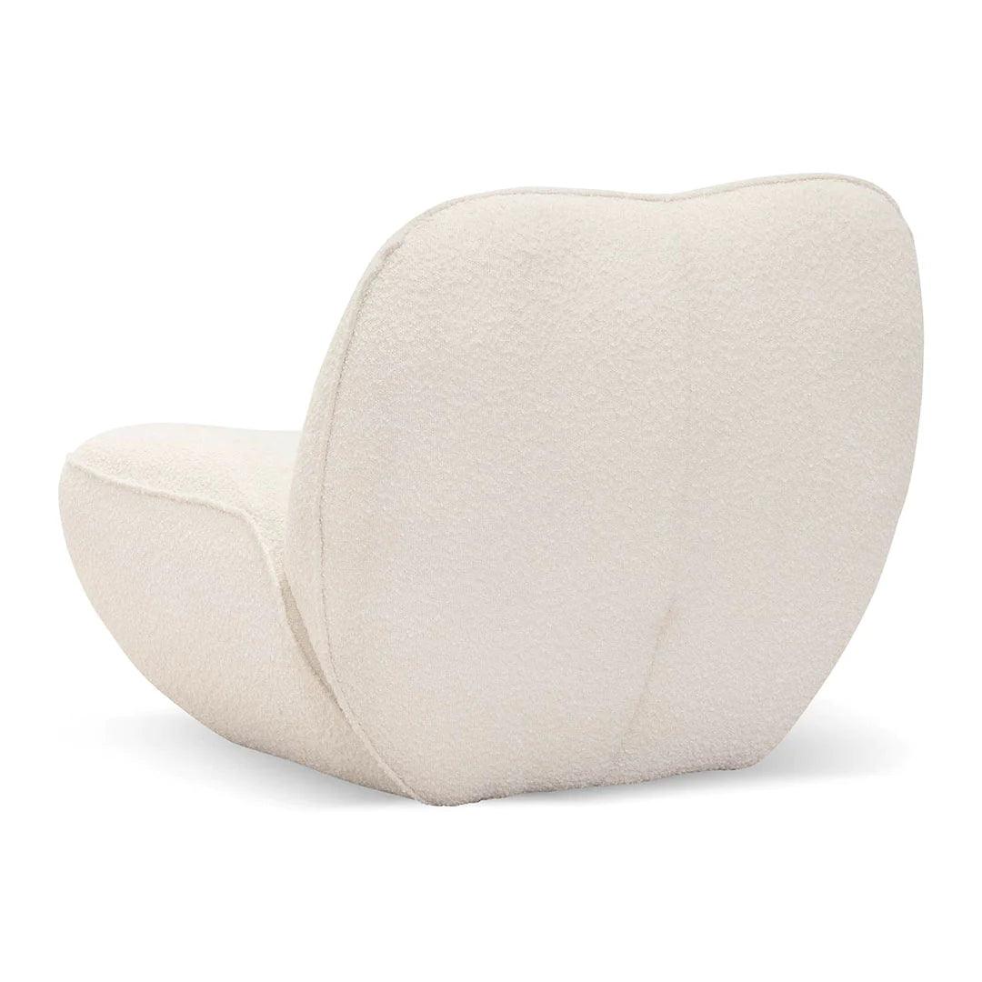 Eddie Lounge Chair - Ivory White Boucle - Furniture Castle