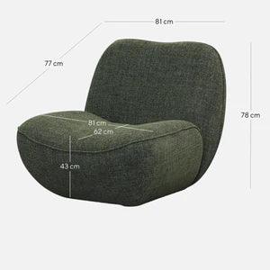 Eddie Lounge Chair - Moss Green - Furniture Castle