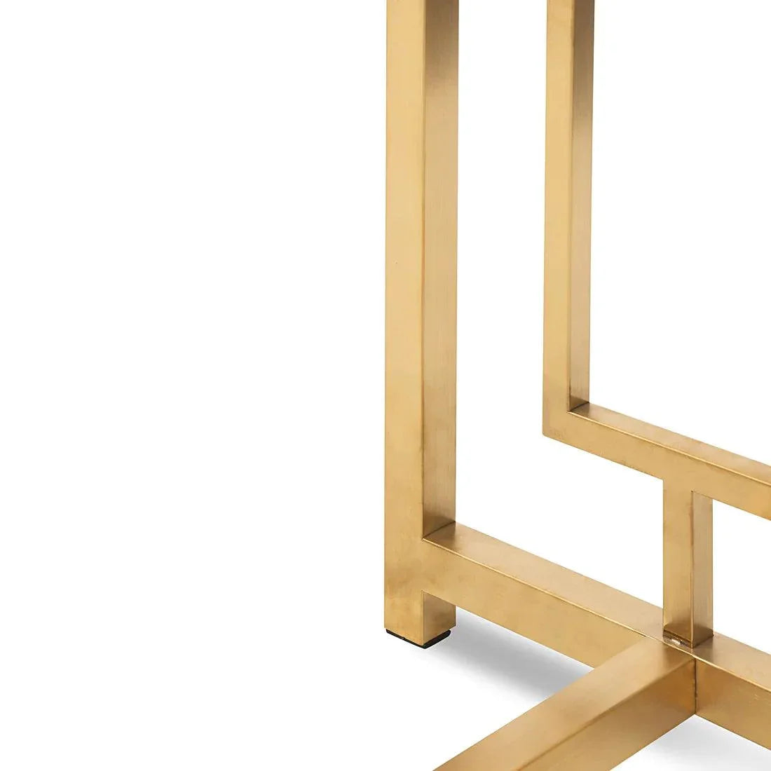 Elegant 1.2 Glass Console table - Brushed Gold Base - Furniture Castle