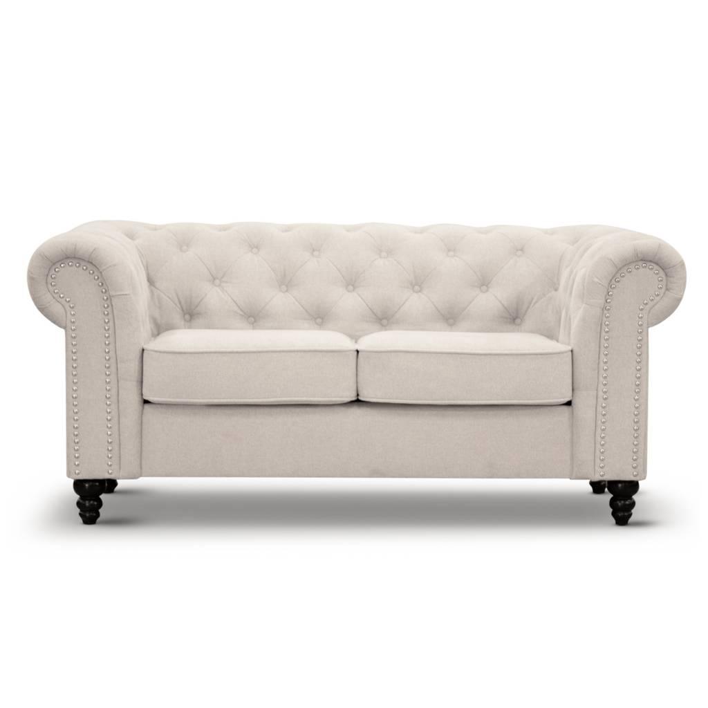 Elegant 2 Seater Sofa Set Beige Colour - Furniture Castle