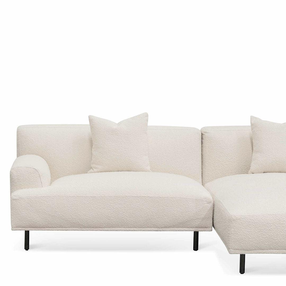 Ex Display - CLC6647-CA Right Chaise Sofa - Ivory White Boucle - Furniture Castle