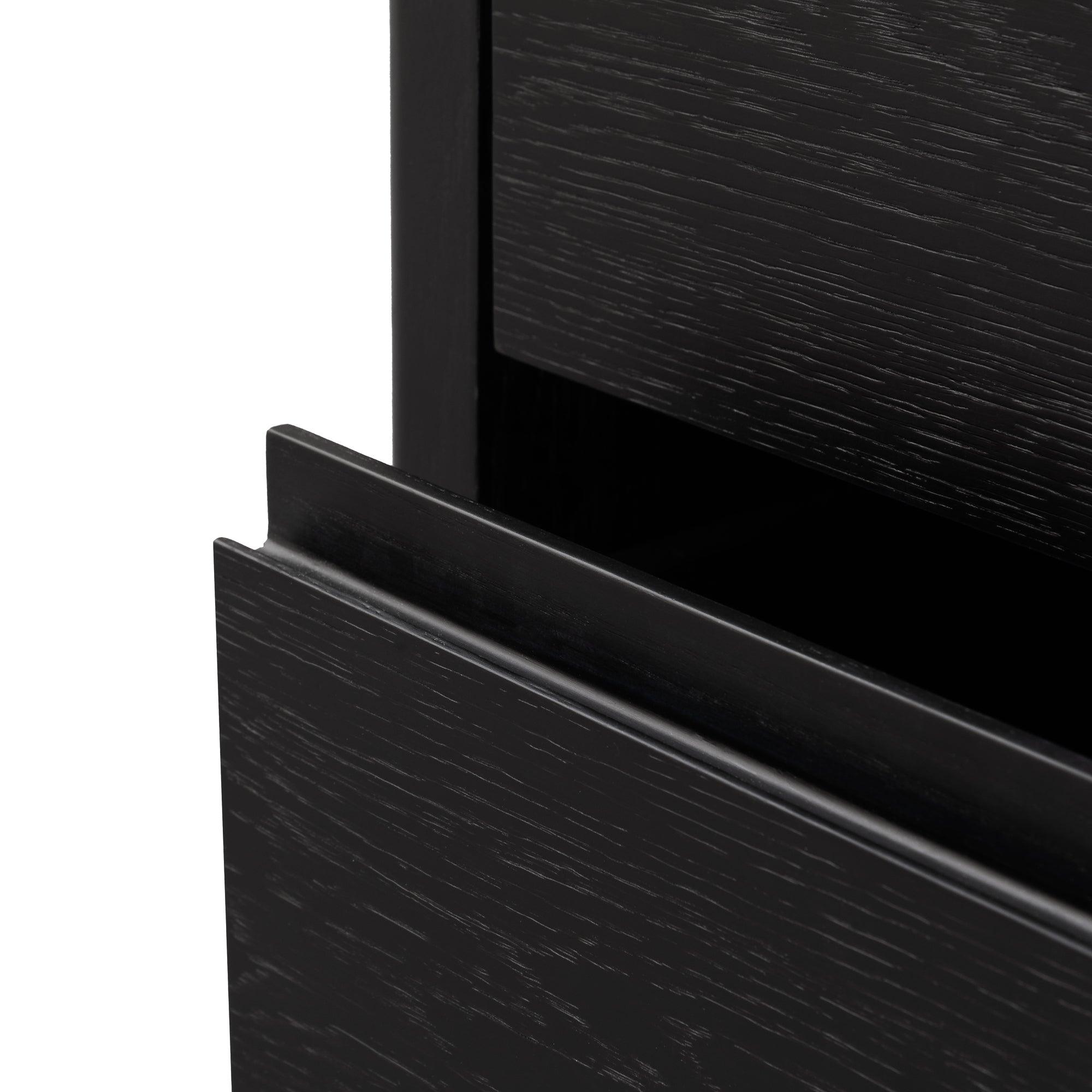 Ex Display - CST2844-CN - Bedside Table - Black Oak Veneer - Furniture Castle