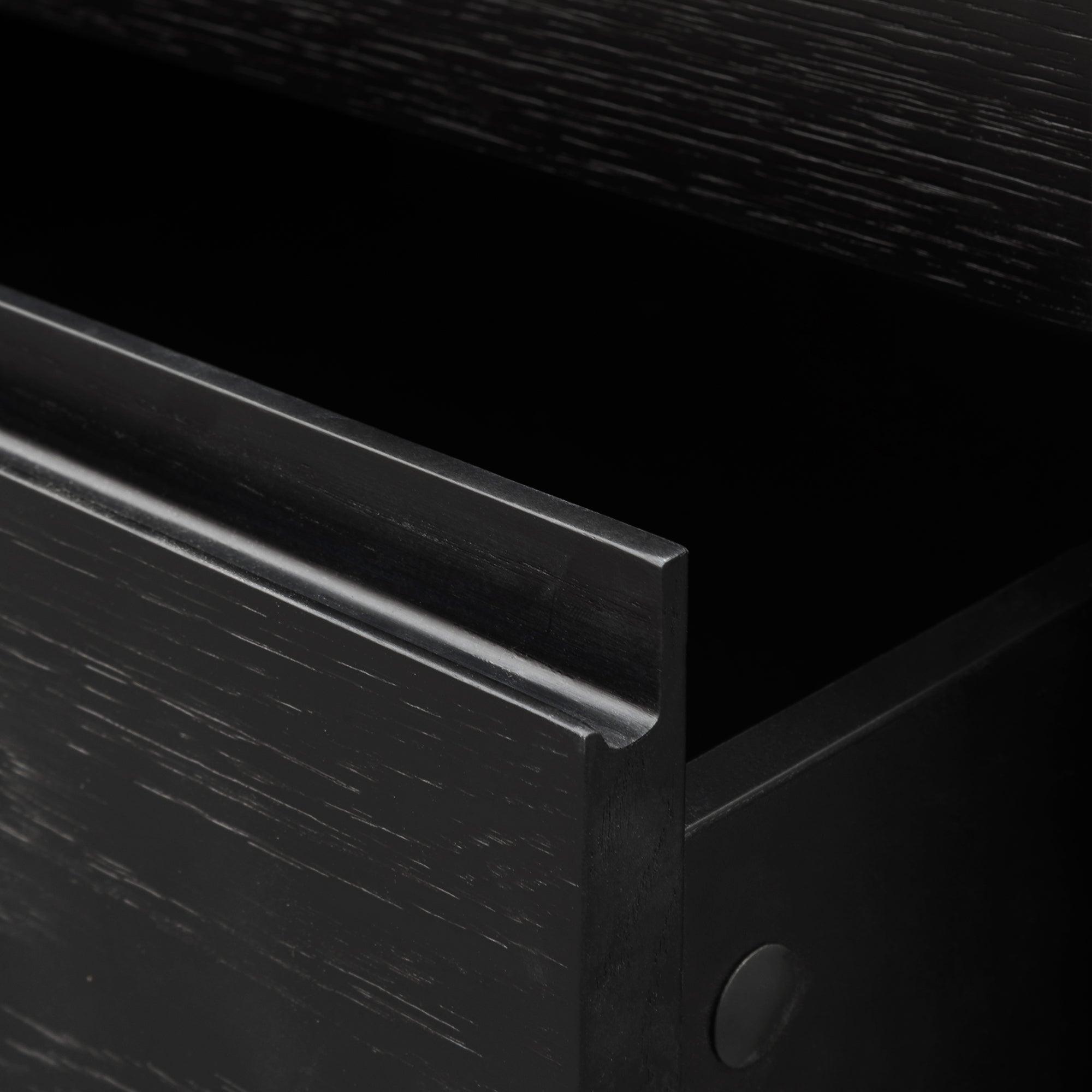 Ex Display - CST2844-CN - Bedside Table - Black Oak Veneer - Furniture Castle
