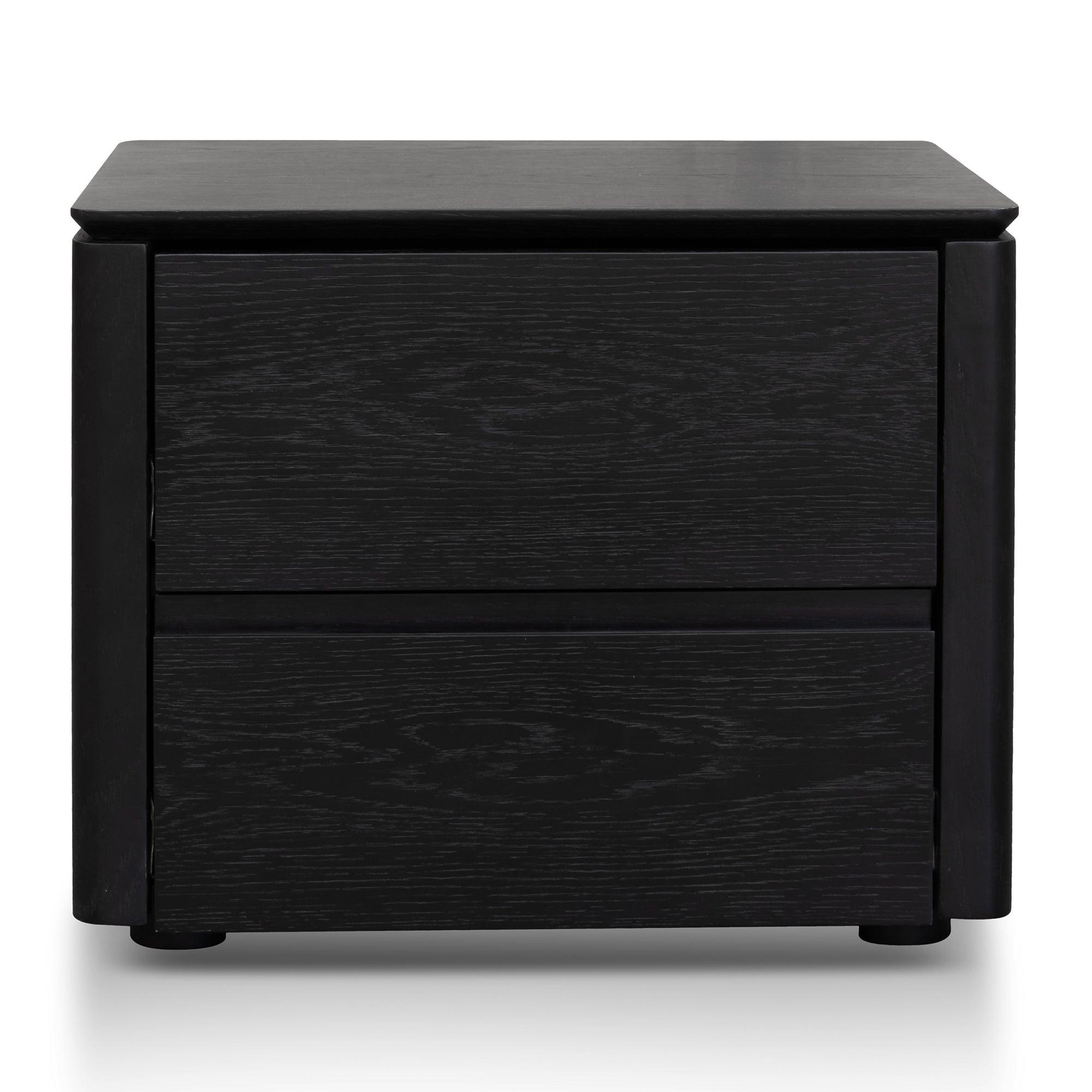 Ex Display - CST2844-CN - Bedside Table - Black Oak Veneer - Furniture Castle