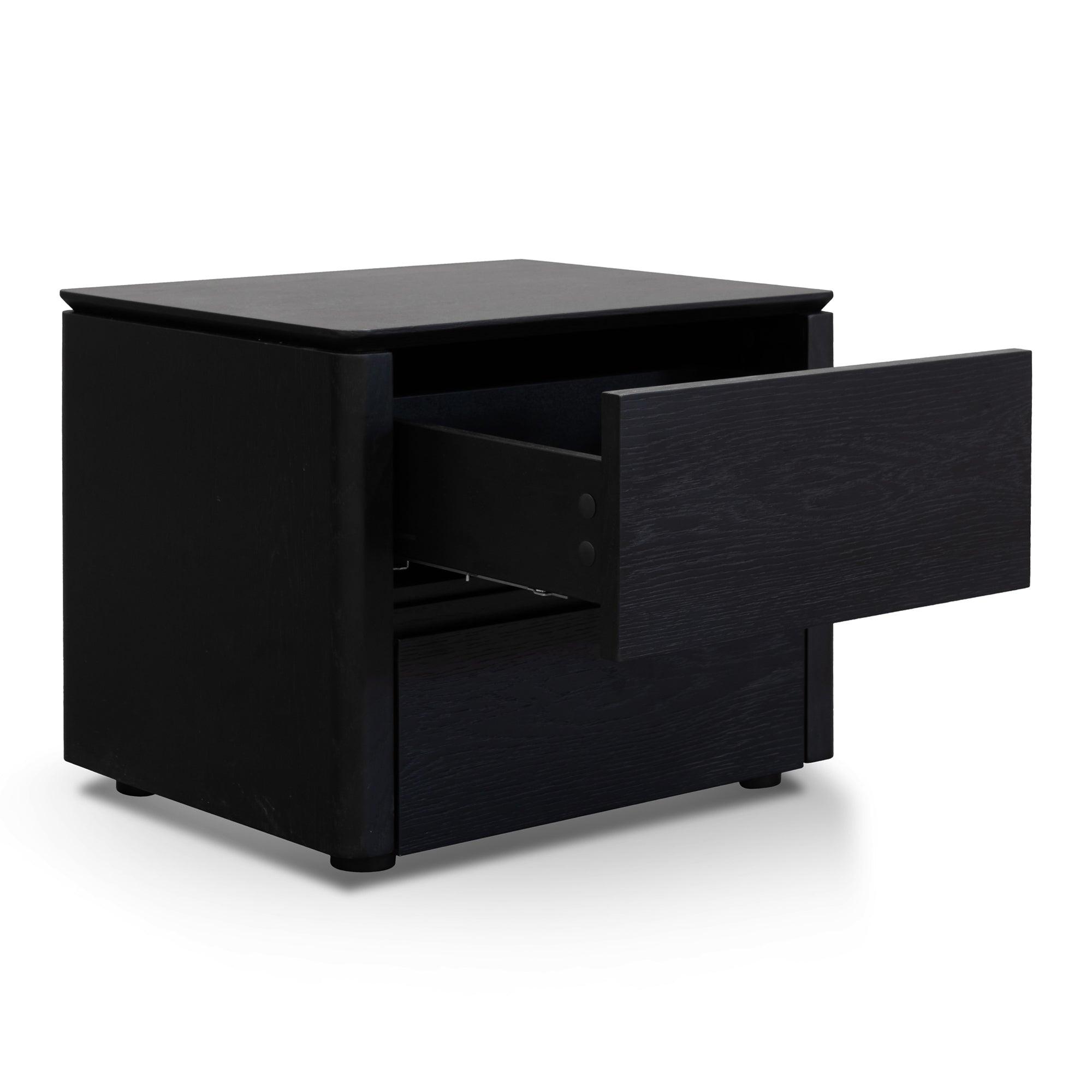 Ex Display - CST2844-CN - Bedside Table - Black Oak Veneer - Furniture Castle