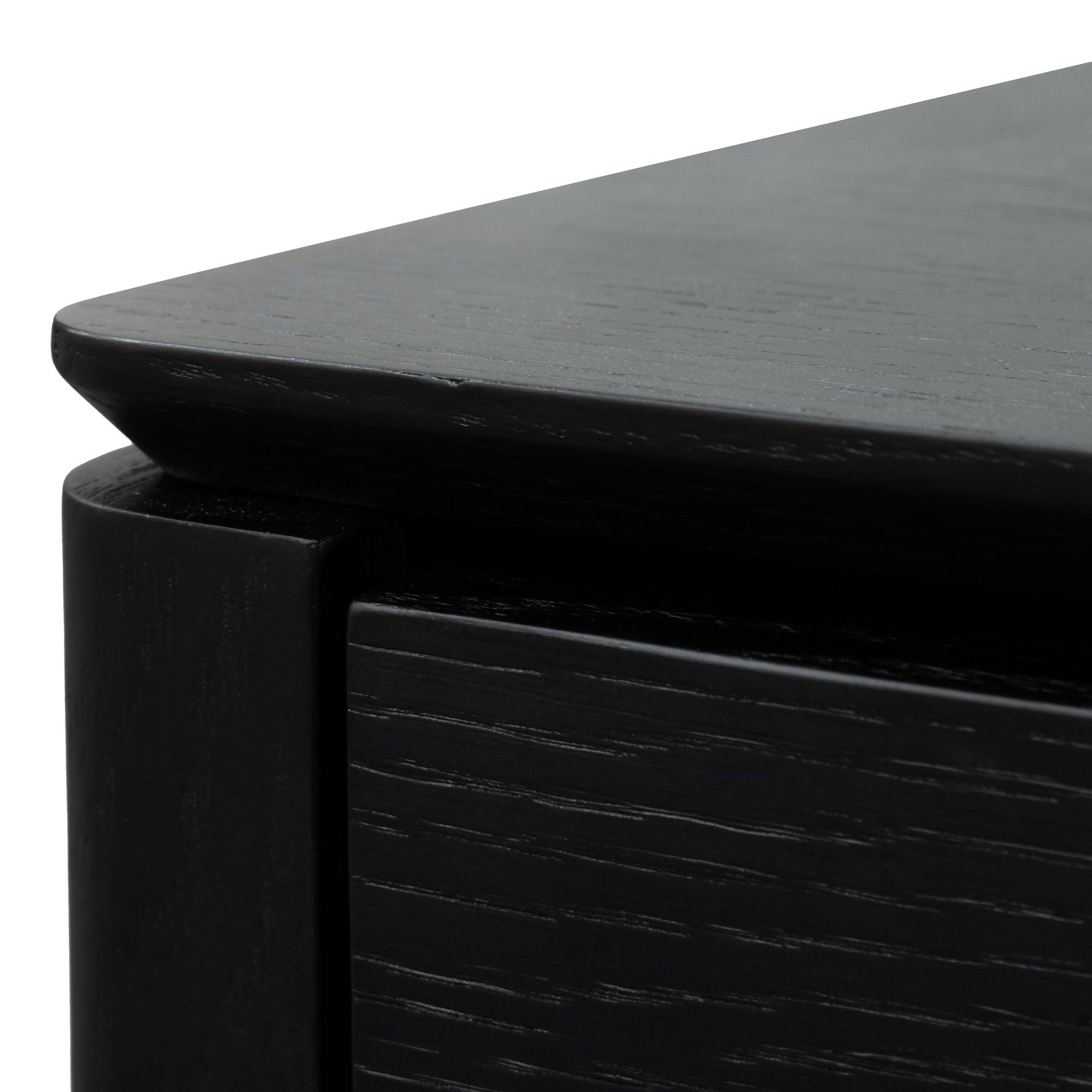 Ex Display - CST2844-CN - Bedside Table - Black Oak Veneer - Furniture Castle