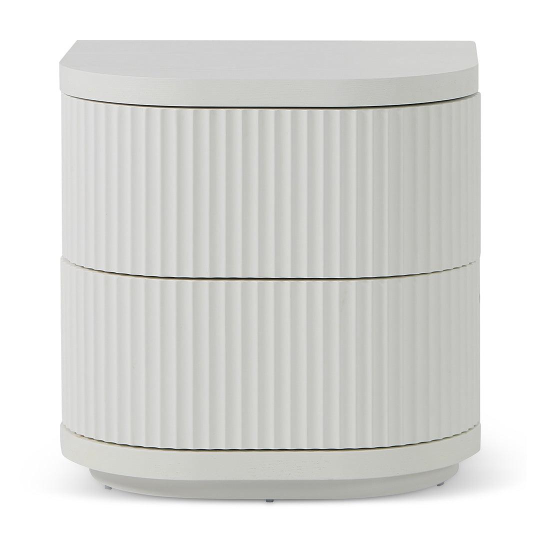 Ex Display - CST8344-DW Bedside Table - Full White - Furniture Castle