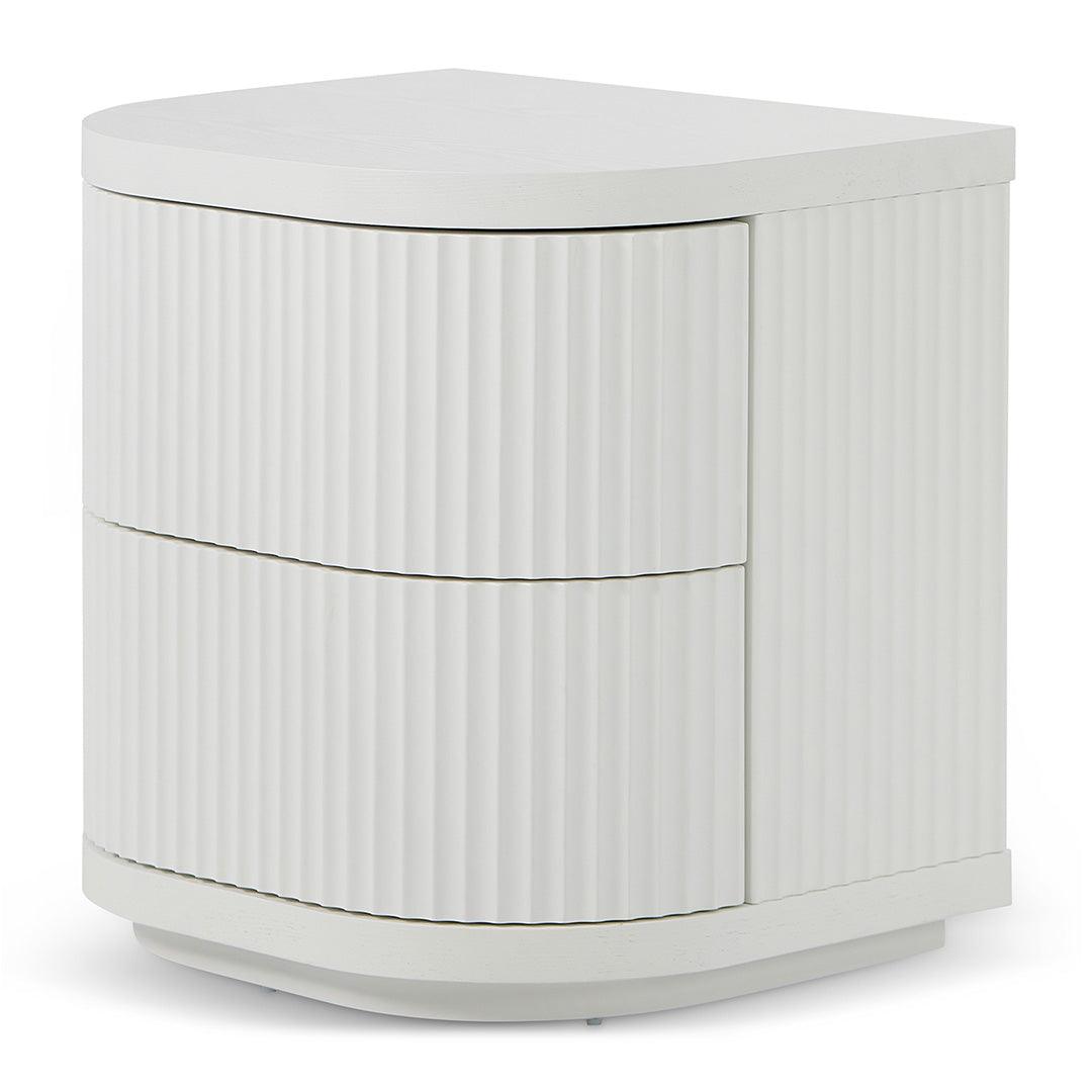 Ex Display - CST8344-DW Bedside Table - Full White - Furniture Castle