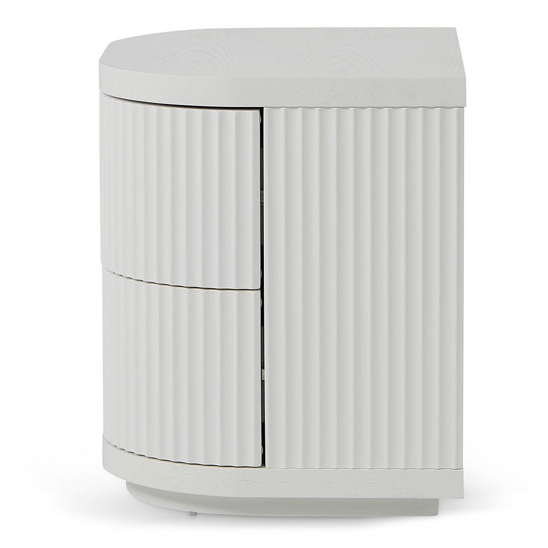 Ex Display - CST8344-DW Bedside Table - Full White - Furniture Castle