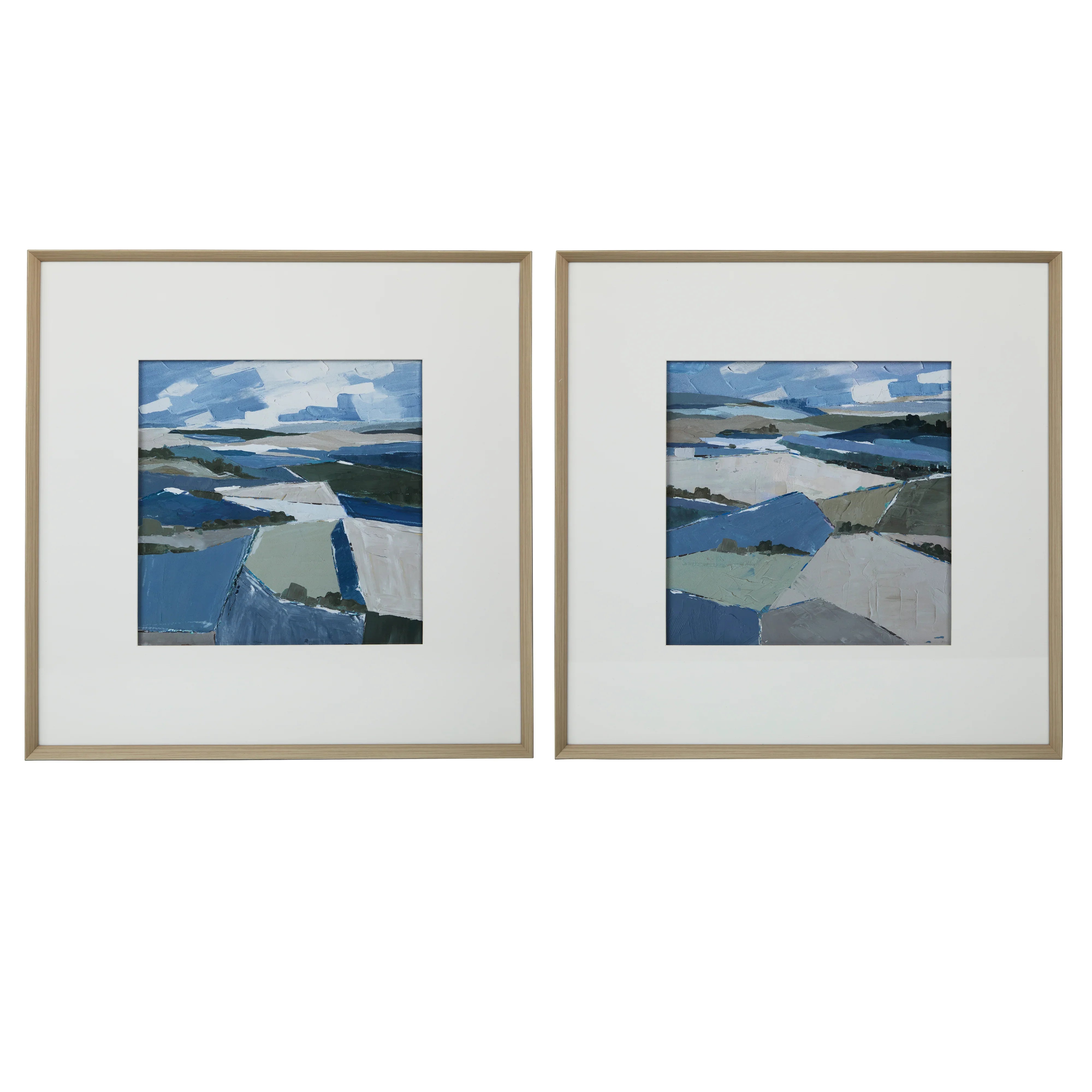 Society Home Gibson Wall Art 2pcs Set Blue 60x3.8x60cm