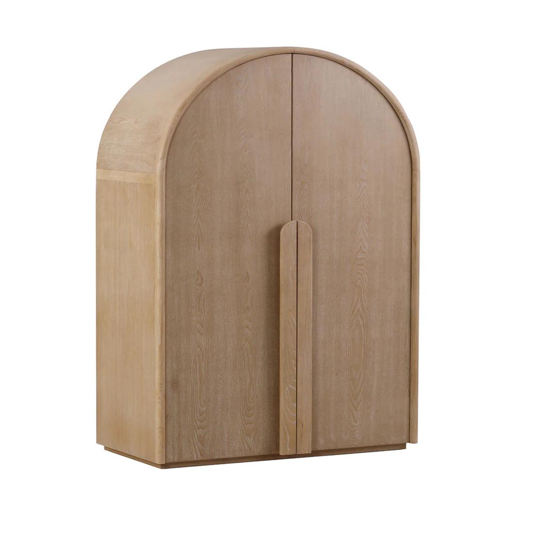 Fantasy Ash Curve Cabinet - Natural - Furniture Castle