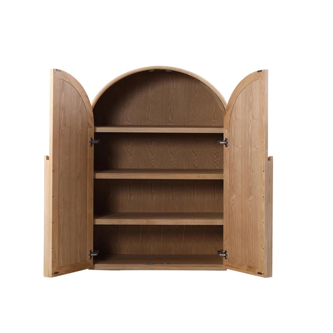 Fantasy Ash Curve Cabinet - Natural - Furniture Castle