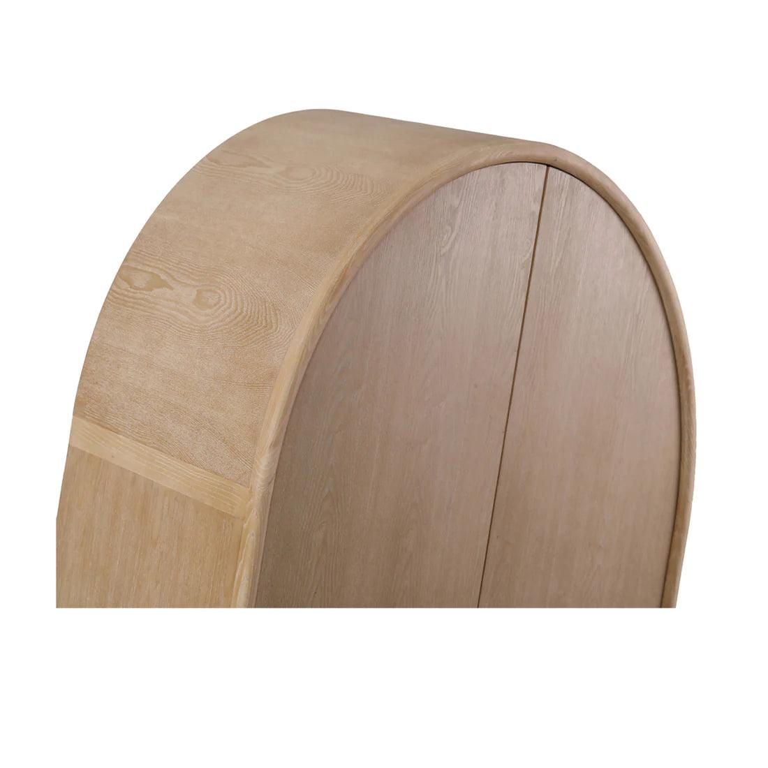 Fantasy Ash Curve Cabinet - Natural - Furniture Castle