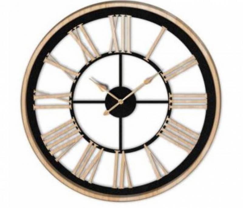 FC Aj Wooden Clock 68cm - Furniture Castle