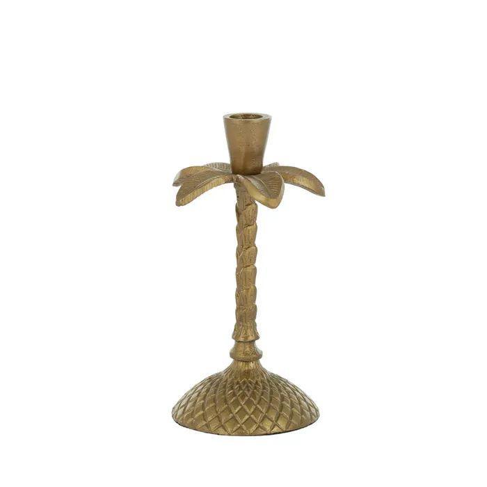 FC Alajuela Metal Candleholder 10x21cm Gold - Furniture Castle