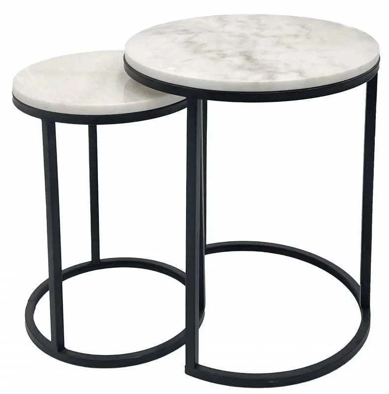 FC Ben Side Table Set of 2 Black - Furniture Castle
