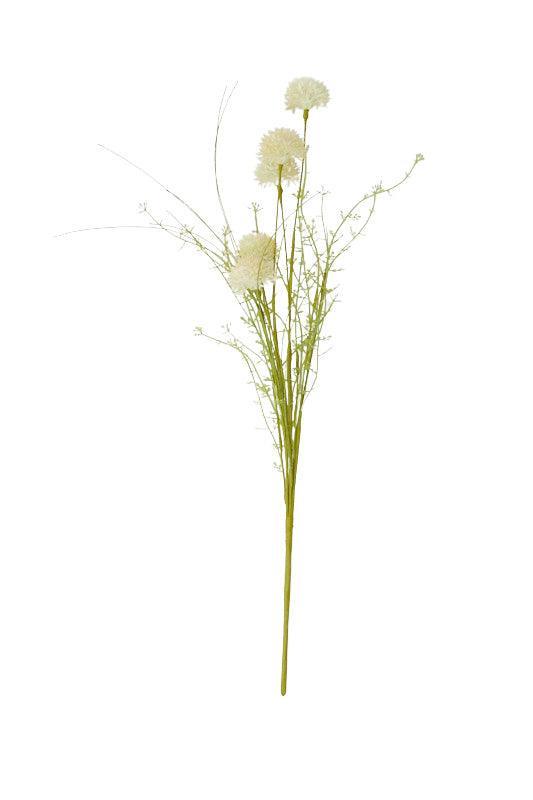 FC Dandelion w Grass Stem 50cm White/Green - Furniture Castle