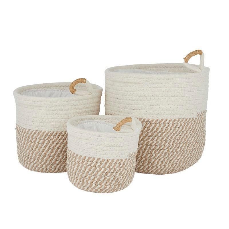 FC Demi S/3 Cot Basket/Planters 22x20cm Nat - Furniture Castle