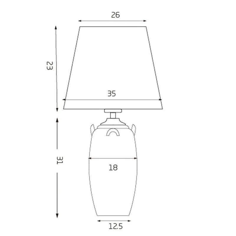 FC Ebony Ceramic Table Lamp - Grey - Furniture Castle