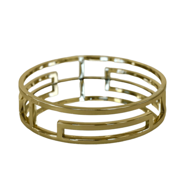 FC Gold Versace Link Tray 38Cm Round - Furniture Castle