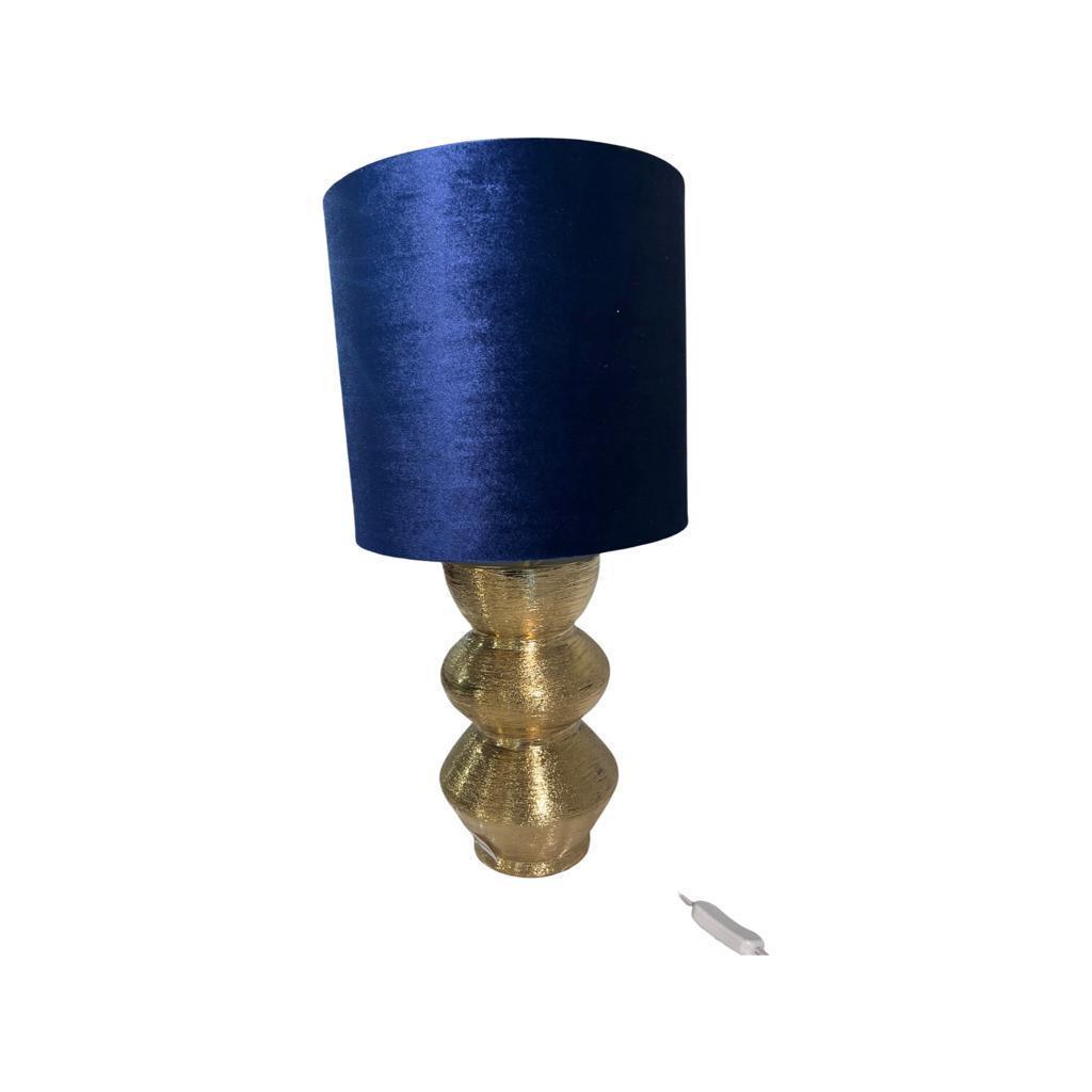 FC Goldie Ceramic Lamp 33x67cm Gold/Navy - Furniture Castle